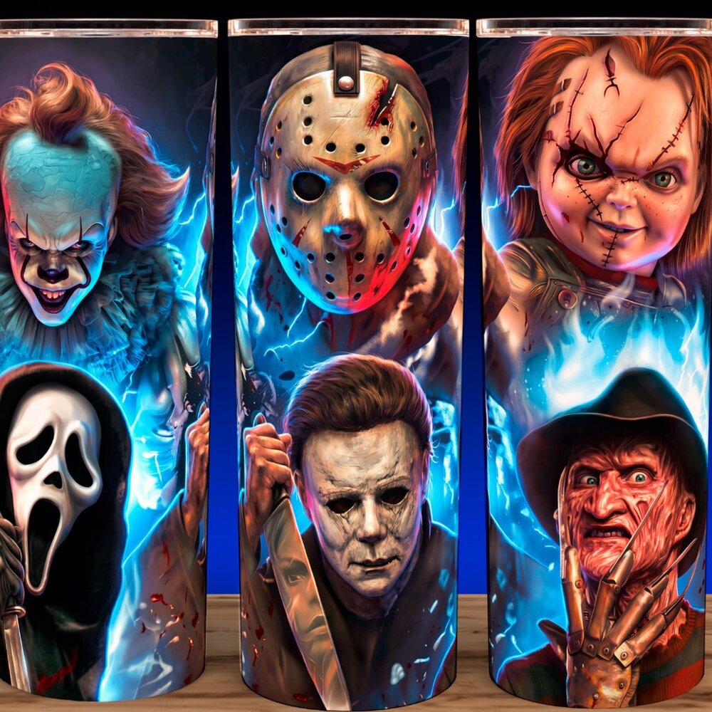 Michael - Jason - Chucky - Freddy - Ghostface - Pennywise Cup Mug Tumbler 20oz